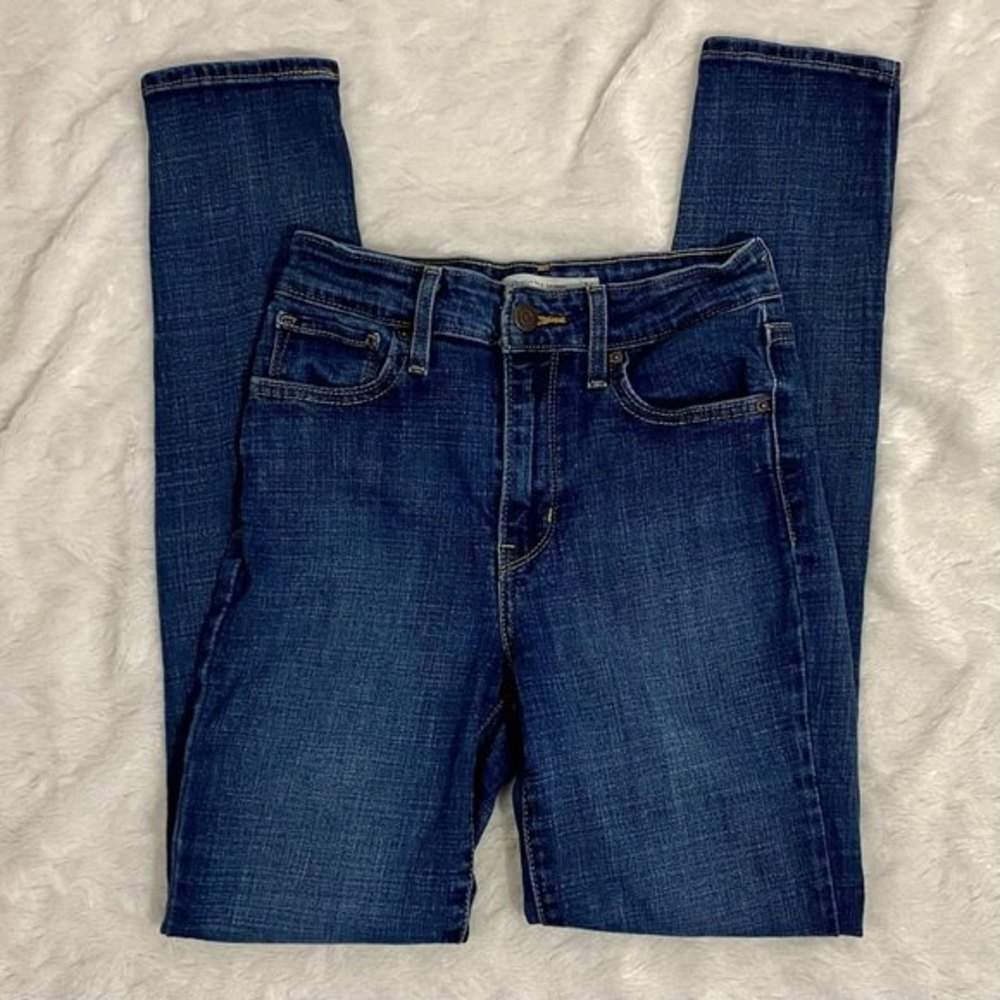 Levi’s 721 Super High-Rise Skinny Jeans Women's Size 26 Blue Stretch Denim